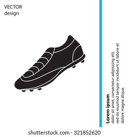 Soccer boots label - vector illustration