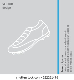 Soccer boots label - vector illustration
