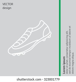 Soccer boots label - vector illustration