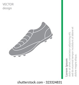 Soccer boots label - vector illustration
