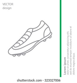 Soccer boots label - vector illustration