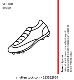 Soccer boots label - vector illustration