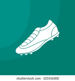 Soccer boots label - vector illustration