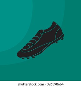 Soccer boots label - vector illustration
