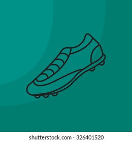 Soccer boots label - vector illustration