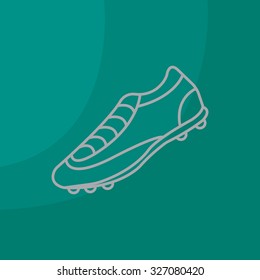 Soccer boots label - vector illustration