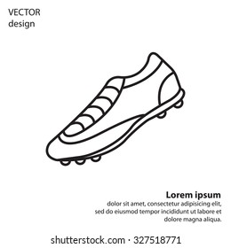 Soccer boots label - vector illustration