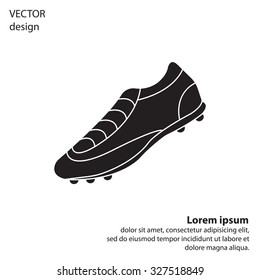 Soccer boots label - vector illustration