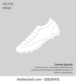 Soccer boots label - vector illustration