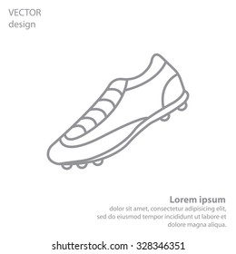 Soccer boots label - vector illustration