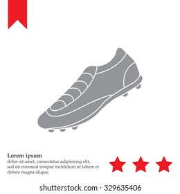 Soccer boots label - vector illustration