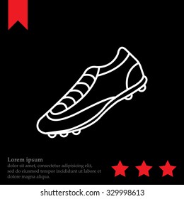 Soccer boots label - vector illustration