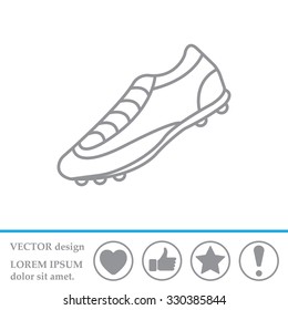 Soccer boots label - vector illustration