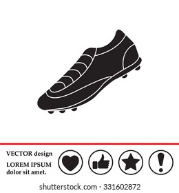 Soccer boots label - vector illustration