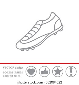 Soccer boots label - vector illustration