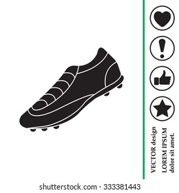 Soccer boots label - vector illustration
