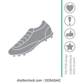 Soccer boots label - vector illustration