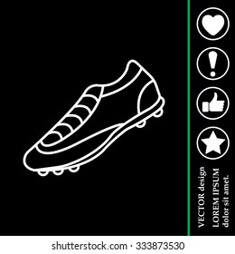 Soccer boots label - vector illustration