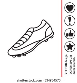 Soccer boots label - vector illustration