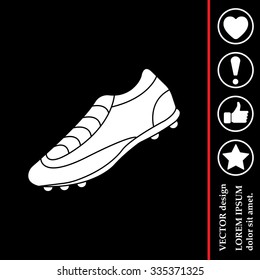 Soccer boots label - vector illustration