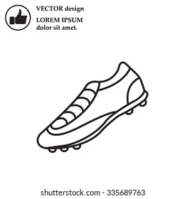 Soccer boots label - vector illustration