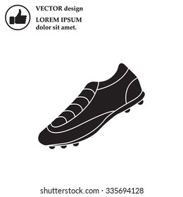 Soccer boots label - vector illustration