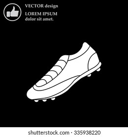 Soccer boots label - vector illustration