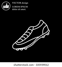 Soccer boots label - vector illustration