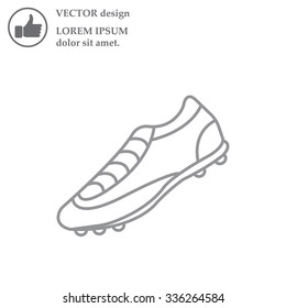 Soccer boots label - vector illustration