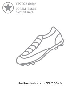 Soccer boots label - vector illustration