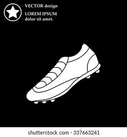 Soccer boots label - vector illustration