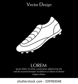 Soccer boots label - vector illustration