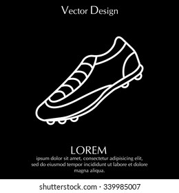 Soccer boots label - vector illustration