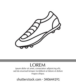 Soccer boots label - vector illustration