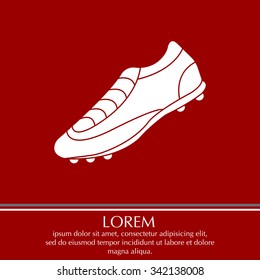 Soccer boots label - vector illustration