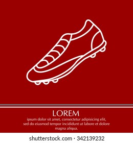 Soccer boots label - vector illustration