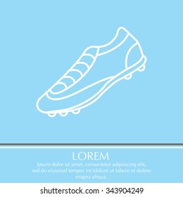 Soccer boots label - vector illustration