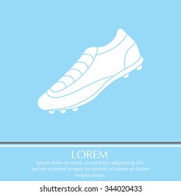 Soccer boots label - vector illustration