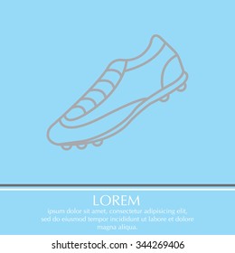 Soccer boots label - vector illustration