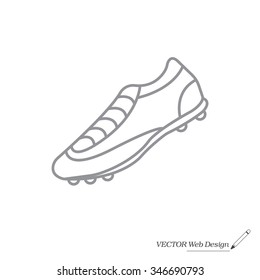 Soccer boots label - vector illustration