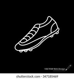 Soccer boots label - vector illustration