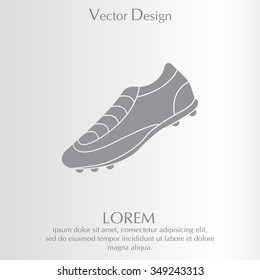 Soccer boots label - vector illustration