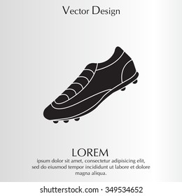 Soccer boots label - vector illustration