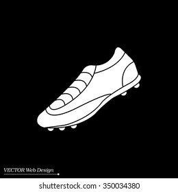Soccer boots label - vector illustration
