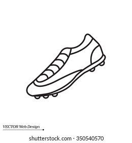 Soccer boots label - vector illustration