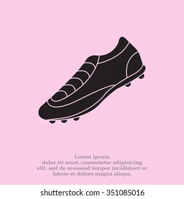 Soccer boots label - vector illustration