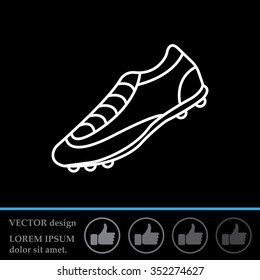 Soccer boots label - vector illustration