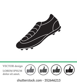 Soccer boots label - vector illustration