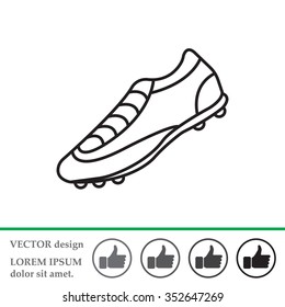 Soccer boots label - vector illustration