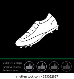 Soccer boots label - vector illustration